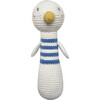 Crochet Sammy Seagull Stick Rattle, Multicolors - Rattles - 1 - thumbnail
