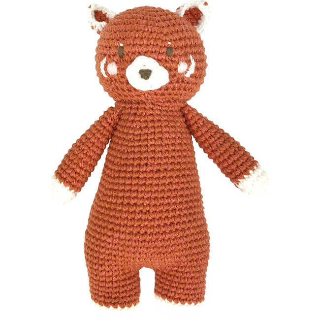 Crochet Rusty Bear Rattle Toy, Multicolors