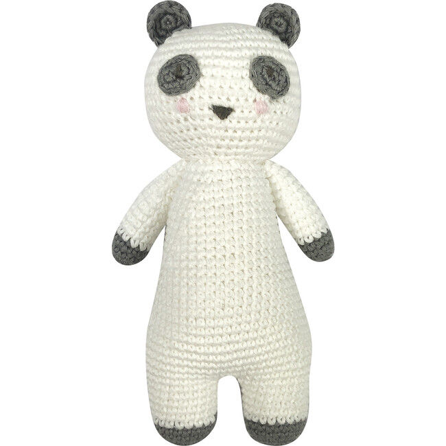 Crochet Panda Rattle Toy, Multicolors
