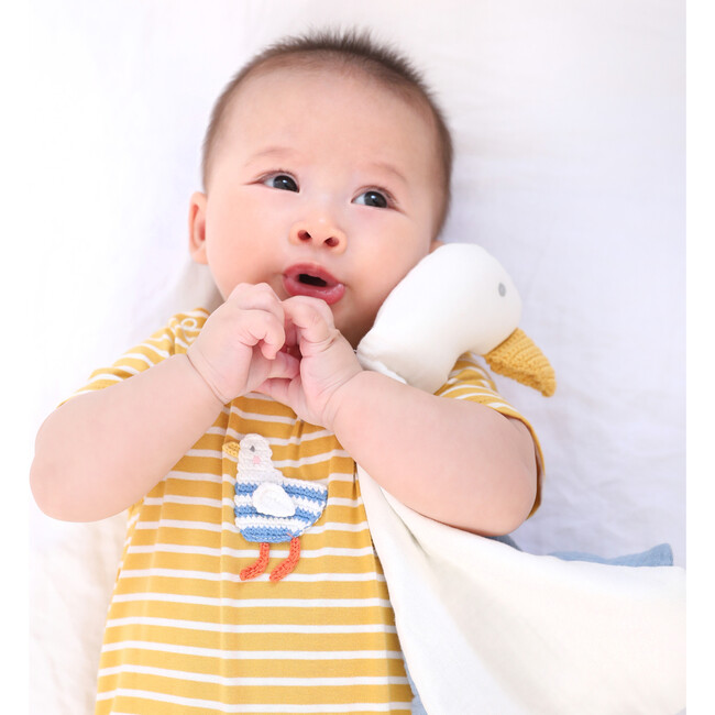 Crochet Sammy Seagull Baby Vest, Multicolors - Rompers - 2