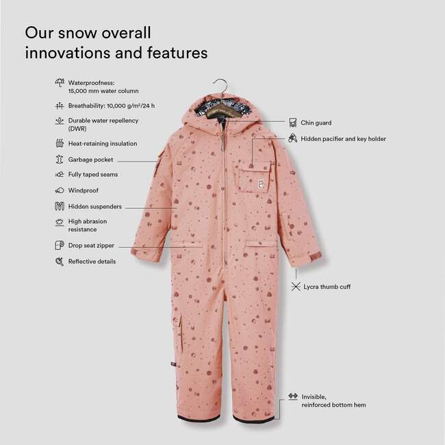 Galaxy Quest Snow Overall, Sunset Rose - Overalls - 3