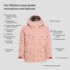 Galaxy Mission Snow Jacket, Sunset Rose - Parkas - 3