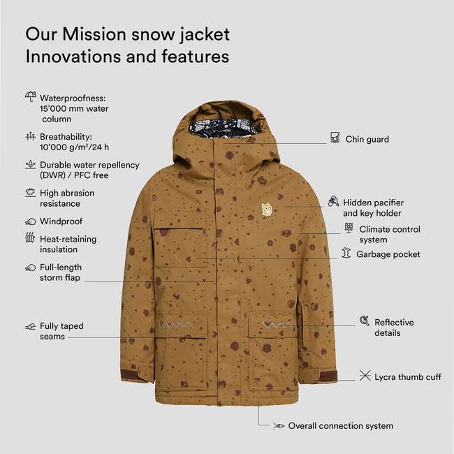 Galaxy Mission Snow Jacket, Gold - Parkas - 3