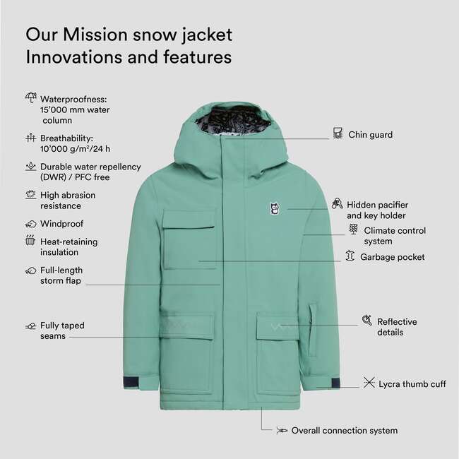 Mission Snow Jacket, Northern Lights - Parkas - 3