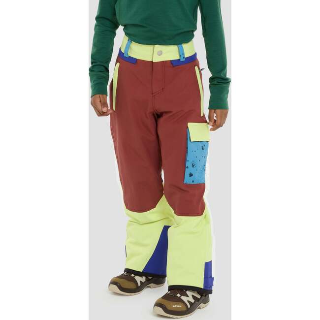 Crusade Snow Pants Upcycled, Terra And Lime - Snow Pants - 2