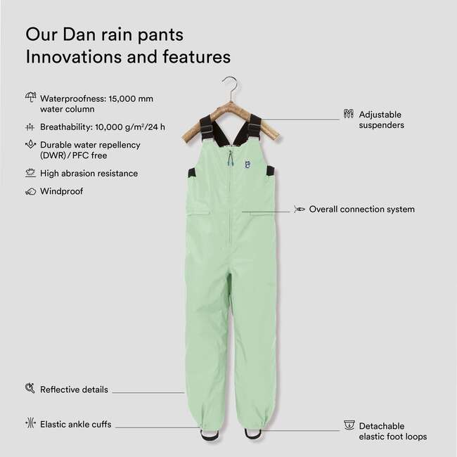 Dan Rain Pants, Mint Ice - Rain Pants - 3