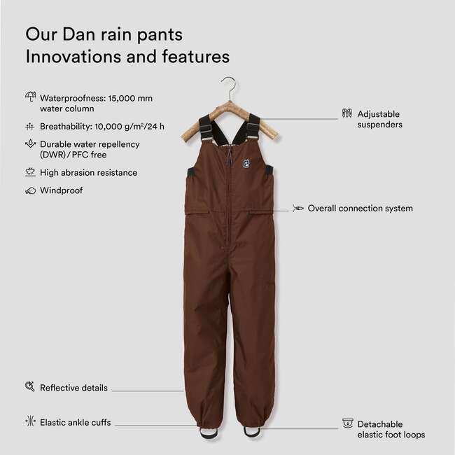 Dan Rain Pants, Chocolate - Rain Pants - 4