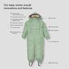 Forest Zack Baby Winter Overall, Mint Ice - Bunting - 3