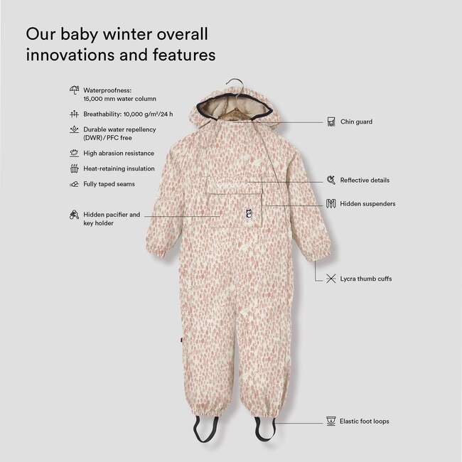 Forest Zack Baby Winter Overall, Off-White - Bunting - 3