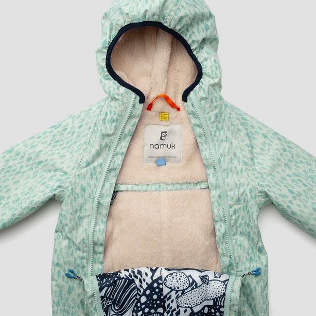 Forest Zack Baby Winter Overall, Mint Ice - Bunting - 4