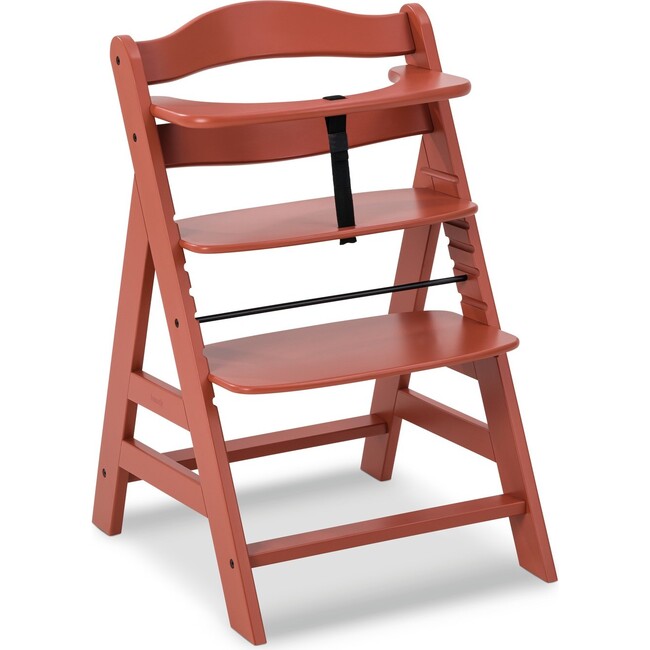 Alpha+ Grow Along Adjustable Beechwood Wooden High Chair Seat + 5-Point Harness & Bumper Bar, Cork