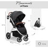 Uptown Deluxe Urban Stroller, Melange Black - Single Strollers - 5