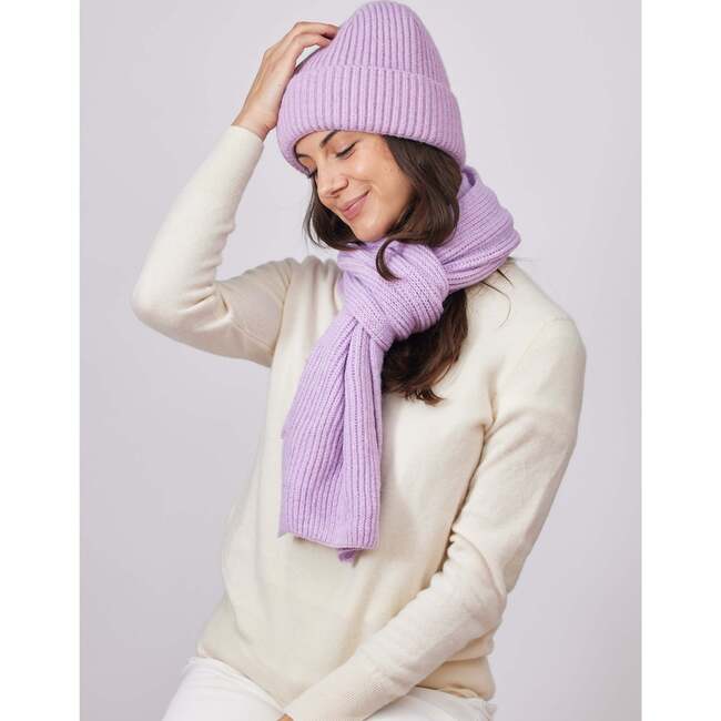 Match Rib Beanie, Lavender - Hats - 2
