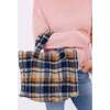 Small Teddy Tote, Navy Plaid - Bags - 2