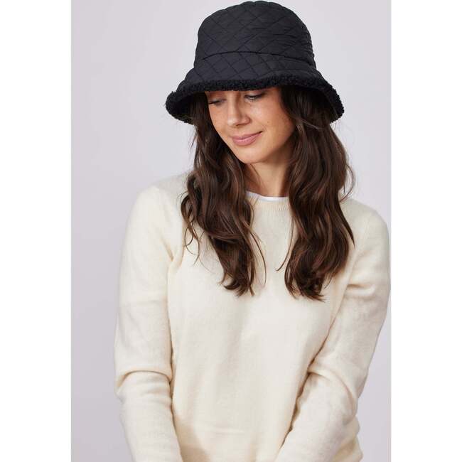 Quilted Bucket, Black - Hats - 2