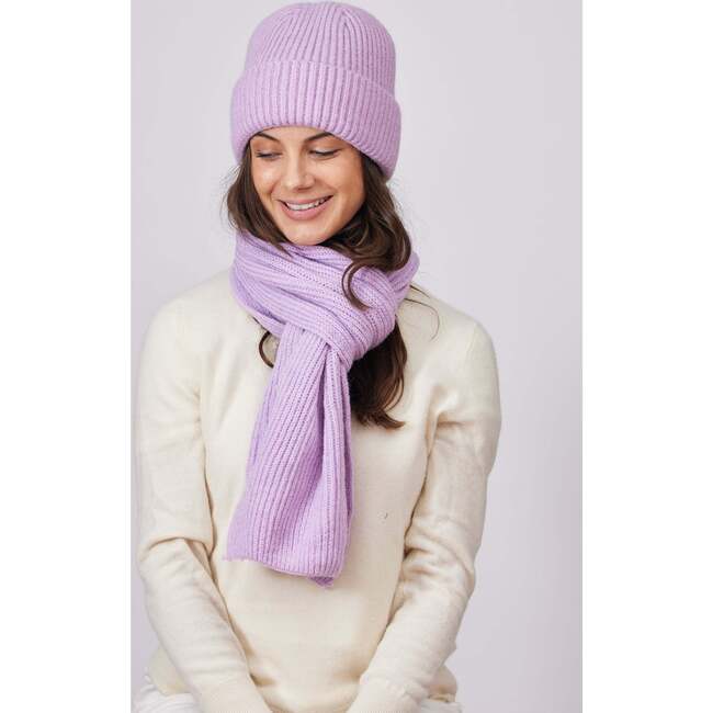 Match Rib Scarf, Lavender - Scarves - 3