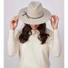 Ruby Brimmed Hat, Beige With Trim - Hats - 4