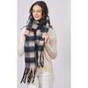 Elle Plaid Scarf, Black Combo - Scarves - 2
