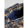 Small Teddy Tote, Navy Plaid - Bags - 5