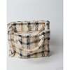 Small Teddy Tote, Neutral Plaid - Bags - 5