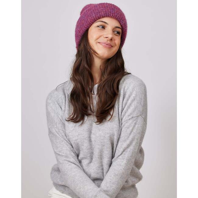 Eco Cuff Beanie, Raspberry - Hats - 4