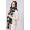 Elle Plaid Scarf, Black Combo - Scarves - 4