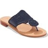 Girls Jacks Flat Sandal, Midnight - Sandals - 1 - thumbnail