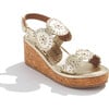 Girls Lauren High Wedge, Platinum - Sandals - 1 - thumbnail