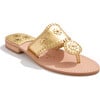 Women's Jacks Flat Sandal, Gold - Sandals - 1 - thumbnail