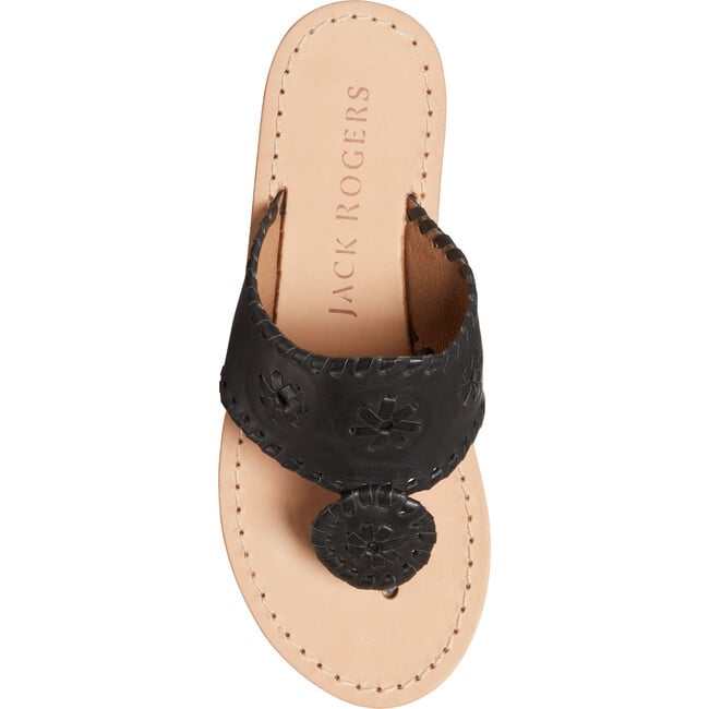 Girls Jacks Flat Sandal, Black - Sandals - 4