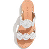 Girls Lauren Flat Sandal, White - Sandals - 4