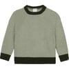 Merino Cashmere Crew Neck Sweater, Khaki & Green - Sweaters - 1 - thumbnail