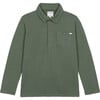 Long Sleeve Polo Shirt, Khaki - Polo Shirts - 1 - thumbnail