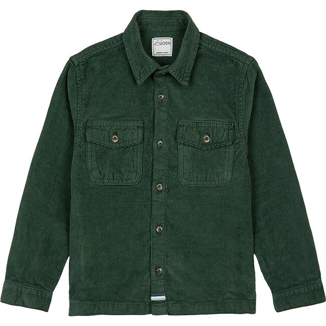 Long Sleeve Corduroy Shirt, Forest Green