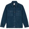 Long Sleeve Corduroy Shirt, Blue Denim - Shirts - 1 - thumbnail