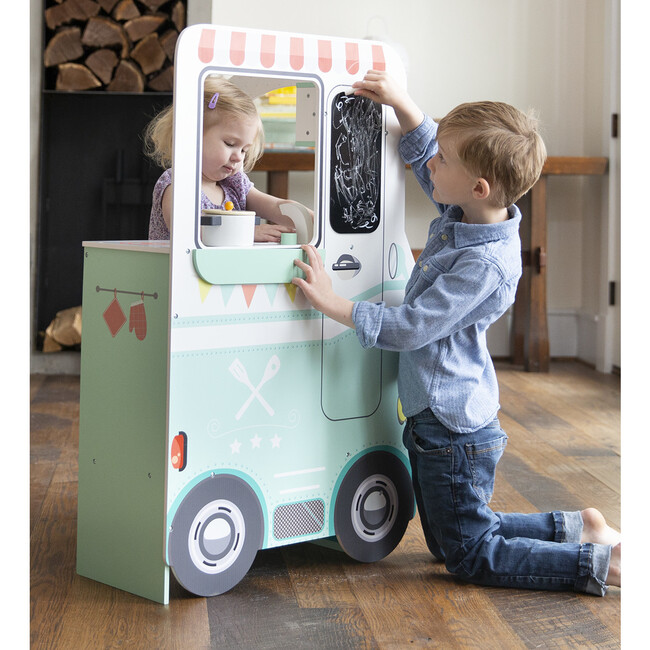 Orders Up Wooden Food Truck Kitchen with 12-Piece Wooden Culinary Play Set