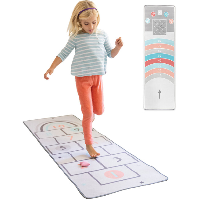 Retro Hopscotch and Marble 2-in-1 Rug