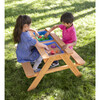 Wooden 2-in-1 Picnic Table Sensory Play Station - Play Food - 2