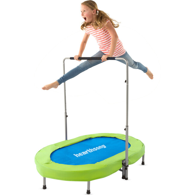 Jump2It Indoor Trampoline with Adjustable Handle - Blue