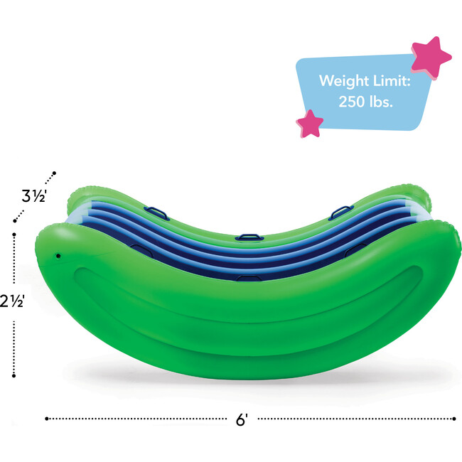 Rock With It!™ Giant 6-Foot Inflatable Curved Rocker - Activity Gyms - 3