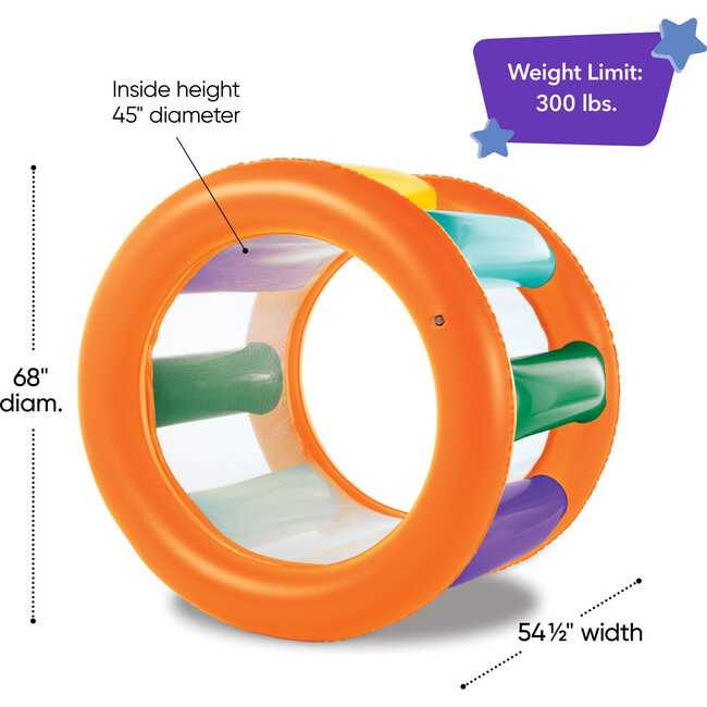 Roll With It 2.0 Giant Inflatable Rainbow Land Roller - Activity Gyms - 3