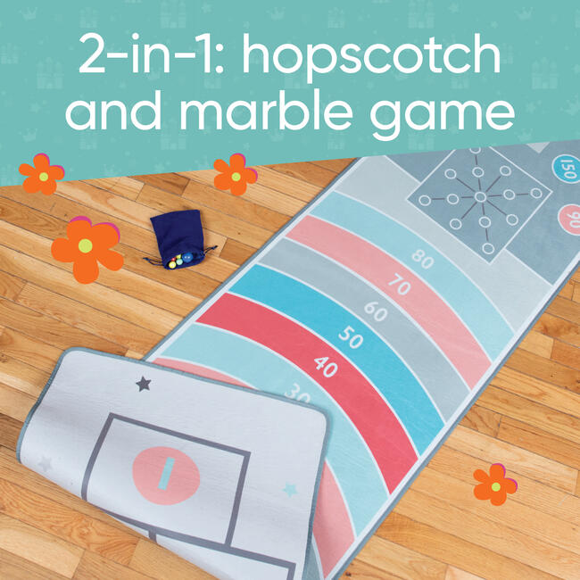 Retro Hopscotch and Marble 2-in-1 Rug - Outdoor Games - 4