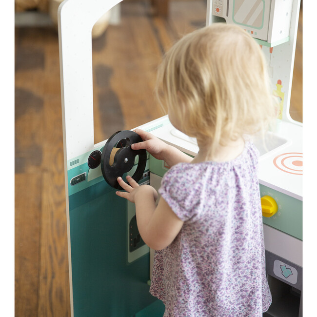 Orders Up Wooden Food Truck Kitchen with 12-Piece Wooden Culinary Play Set - Playhouses - 4