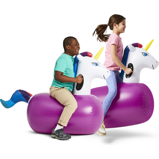 Inflatable Ride-On Hop 'n Go Unicorns - Set of 2