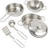 Wooden Mud Kitchen Sensory Play Station with Metal Accessories - Water Toys - 4
