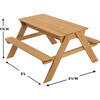 Wooden 2-in-1 Picnic Table Sensory Play Station - Play Food - 4