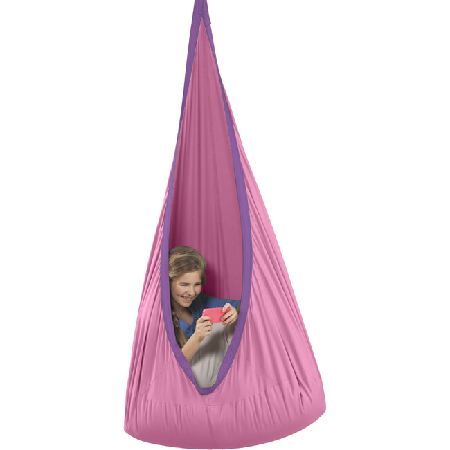 HugglePod Deluxe Canvas Hanging Chair - Pink - Activity Gyms - 1