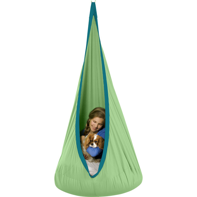 HugglePod Deluxe Canvas Hanging Chair - Green - Activity Gyms - 1
