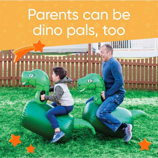 Inflatable Ride-On Hop 'n Go Dinosaurs - Set of 2 - Outdoor Games - 4