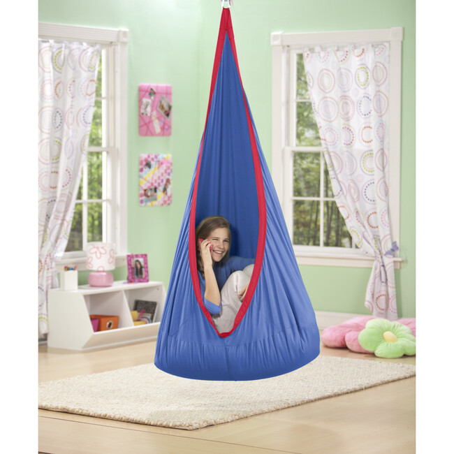 HugglePod Deluxe Canvas Hanging Chair - Blue - Activity Gyms - 2